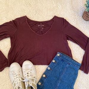 AE Soft & Sexy Lace Up Long Sleeve